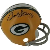 Bart Starr Autographed Green Bay Packers Throwback Replica Mini Helmet