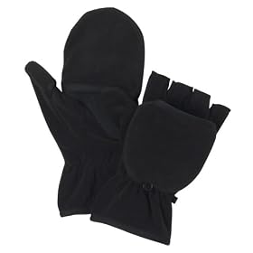 Merona&reg; Flip Top Microfleece Gloves - Black