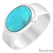 BOMA Elegant and Beautiful Ring With Genuine Turquoise Beautifully Designed in 925 Sterling silver - Certificate Available.