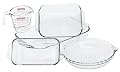 Pyrex Bakeware 5-Piece Baking Dish Set, Clear
