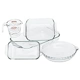 Pyrex Bakeware 5-Piece Baking Dish Set, Clear by Pyrex