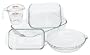 Pyrex 6109043 Bakeware 5-Piece Baking Dish Set, Clear