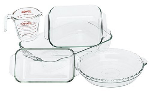 Pyrex Bakeware 5-Piece Baking Dish Set, Clear
