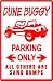DUNE BUGGY PARKING off road street racer sign