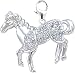 Jewelry : 14k Gold Diamond Horse Charm (1/10 cttw)