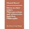 Ideen zu einer reinen Ph�nomenologie und ph�nomenologischen Philosophie: Allgemeine Einf�hrung in die reine Ph�nomenologie