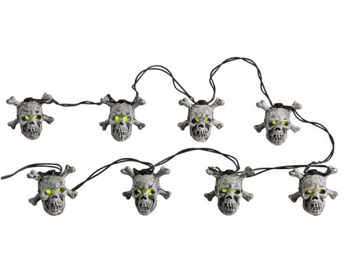 Lemax Spooky Town Village Collection 8 Lighted Skull String #54308 Lemax Spooky Town Village Collection 8 Lighted Skull String #54308