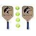 Wolfe Premium Pickleball Paddle Bundle w/ 4 PickleBalls