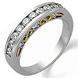 Two Tone Reminisce Diamond Bridal Anniversary Band