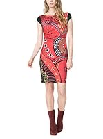 Desigual Vestido Corban (Rojo / Negro)