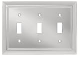 Liberty Hardware 126303 Architectural Triple Switch Wall Plate, Polished Chrome