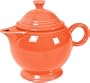Homer Laughlin China Fiesta Persimmon Teapot 44 Oz.