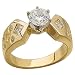 1/3 Ct.T.W. Princess and Round Brilliant Cut Diamonds, 14Kt. Yellow Gold. Diamond Engagement Ring, Semi-Mount Setting (without Center Stone)