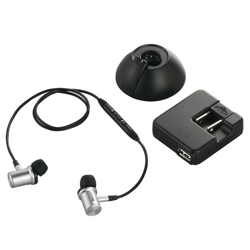 BUFFALO ステレオイヤホン Bluetooth 2.1対応 ACアダプタ付 シルバー BSHSBE07ASV