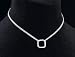Adina Big Tiny Square Diamond Necklace