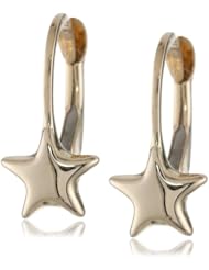 Girls 14k Yellow Gold Star Lever Back Earrings
