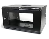 StarTech.com 6U 19-Inch Wall Mount Server Rack Cabinet with Acrylic Door RK619WALL (Black)