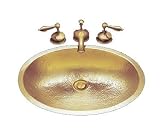 Bates And Bates B1519G.GD Gold Renaissance Renaissance 21 Self Rimming Stainless Steel Lavatory Sink MBO 1519-G