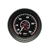 Red International Speedometer for Pontoon Boats (5-35 mph and includes pitot, tubing and mounting hardware)