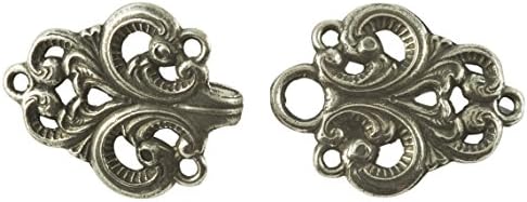 Valle Pewter Cloak/Cape Clasp - 2.5" W x 1.1" H