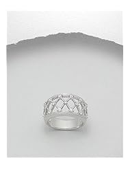 CZ Ring In 92.5 Sterling Silver