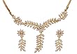 Romantic Gifts - Multi Color Cubic Zirconia Gold Plated Earring and Necklace Set (kns1429)