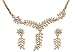 Romantic Gifts - Multi Color Cubic Zirconia Gold Plated Earring and Necklace Set (kns1429)