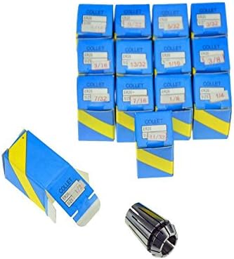 Atwobic 14PCS Super Precision 1/16"-1/2" ER20 ER-20 Spring Collet Set With 1/16",3/32",1/8",5/32",3/16",7/32",1/4",9/32",5/16",11/32",3/8",13/32",7/16",1/2"