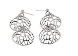 Two Piece Sterling Silver Earrings with Delicate Organic Shapes From the Life Collection By Mauricio Serrrano Jewelry