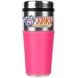 NBA Phoenix Suns 16-Ounce Stainless Steel Travel Tumbler with Pink Sleeve