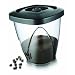 Vacuvin 1.3 Litre Plastic Tinted Coffee Saver Vacuum Sealed Storage Container, Black