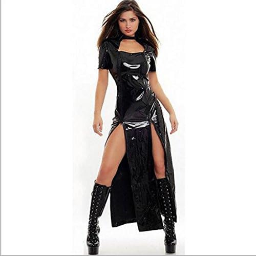 Eaststar Women'S Short Sleeve Open Cut PVC Fancy Dress (XL, Black)