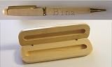Maple pen in Box with engraved name Bina
