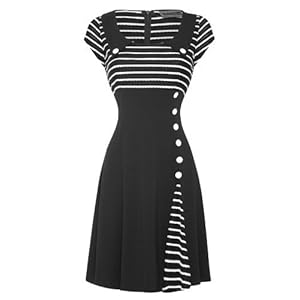 Voodoo Vixen - Damen 50er 60er Ausgestelltes Party Arbeits Kleid from Voodoo Vixen