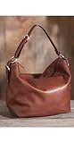 Zip Top Floppy Leather Handbag