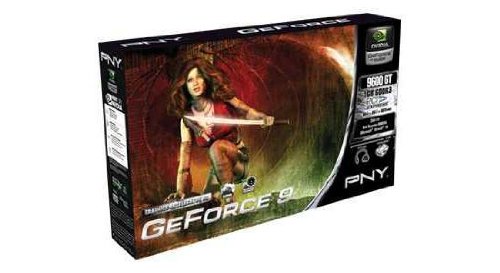 PNY Nvidia GeForce 9600GT Grafikkarte (PCI-e, 1024MB GDDR3 Speicher, 2x Dual DVI-I, HDTV-Out, 1GPU)