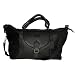 NBA San Antonio Spurs Pangea Black Leather Top Zip Travel Bag