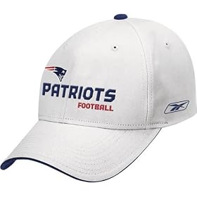 Reebok New England Patriots White 2008 Pre-Season Coaches Adjustable Hat