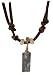Kahuna KJ017 Gents Embossed Pendant with Brown Self Adjustable Leather Thong