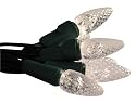 Good Tidings 24-Foot Indoor/Outdoor Holiday Christmas Light Set with 70 Flame-Shaped LED  , White