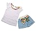 Urparcel Girls T-shirt Bow-knot Shorts Pants Ruffled Sleeves Outfits Sets 1-6y
