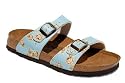 Birkenstock Michelle Roses Light Blue Ladies Sandals