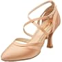 Capezio Women's Isis  2.5" Ballroom Shoe,Camel Satin,11 M US