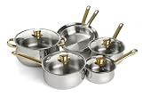 Best sale price for Lynns Stainless Steel 10 Piece Cookware Set. Free Shipping.