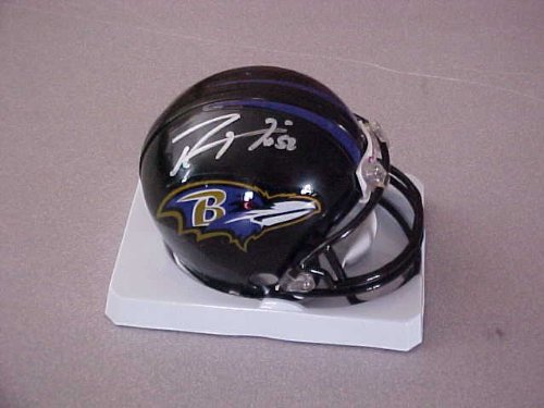 Ray Lewis Hand Signed Autographed Baltimore Ravens Riddell Football Mini Helmet