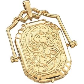 14K Yellow Gold Large Swivel Locket