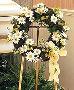 Floral Drop of Sunshine Funeral Wreath