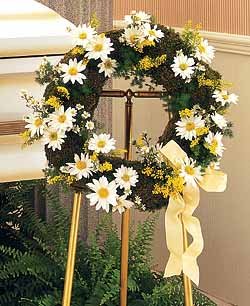 Drop of Sunshine Funeral Wreath