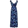 Peacock Print Maxi Dress