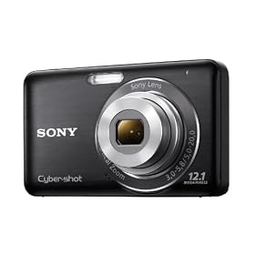 Sony DSCW310 Cyber-Shot Digital Camera (12.1 MP, 4 x Optical Zoom, 2.7 inch LCD) - Black